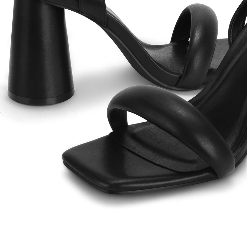 Chic Platform Heels Black Ankle Strap Heels
